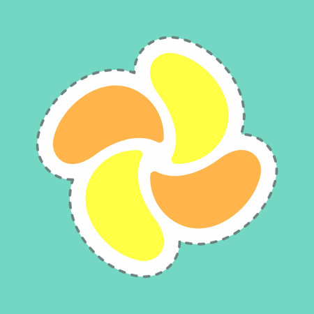 Sticker Propeller - Line Cut - Simple illustration,Editable stroke,Design template vector, Good for prints, posters, advertisements, announcements, info graphics, etc.のイラスト素材