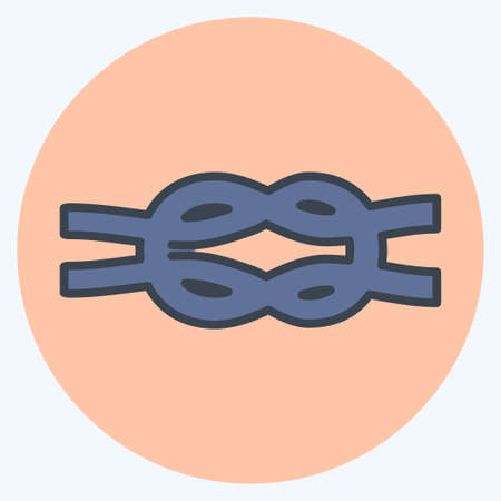 Icon Rope - Color Mate Style - Simple illustration,Editable stroke,Design template vector, Good for prints, posters, advertisements, announcements, info graphics, etc.のイラスト素材
