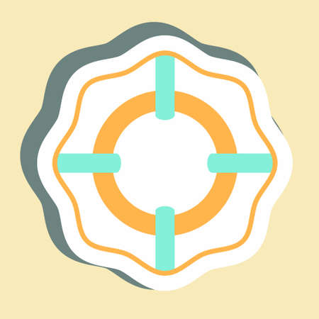 Sticker Life Tube - Simple illustration,Editable stroke,Design template vector, Good for prints, posters, advertisements, announcements, info graphics, etc.のイラスト素材