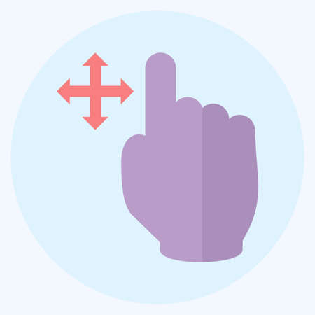 Icon Move - Flat Style - Simple illustration,Editable stroke,Design template vector, Good for prints, posters, advertisements, announcements, info graphics, etc.のイラスト素材