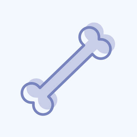Icon Bone for Dog - Two Tone Style - Simple illustration,Editable stroke,Design template vector, Good for prints, posters, advertisements, announcements, info graphics, etc.のイラスト素材