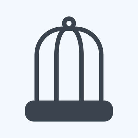 Icon Bird Cage - Glyph Style - Simple illustration,Editable stroke,Design template vector, Good for prints, posters, advertisements, announcements, info graphics, etc.のイラスト素材