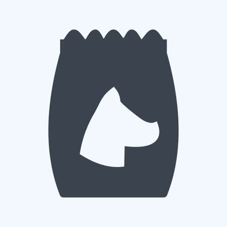 Icon Dog Food II - Glyph Style - Simple illustration,Editable stroke,Design template vector, Good for prints, posters, advertisements, announcements, info graphics, etc.のイラスト素材