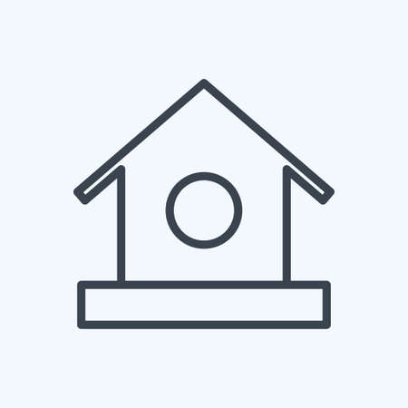 Icon Bird Home - Line Style - Simple illustration,Editable stroke,Design template vector, Good for prints, posters, advertisements, announcements, info graphics, etc.のイラスト素材