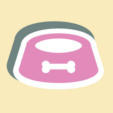 Sticker Food for Pets - Simple illustration,Editable stroke,Design template vector, Good for prints, posters, advertisements, announcements, info graphics, etc.のイラスト素材