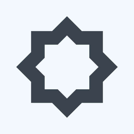 Icon Islamic Star - Glyph Style - Simple illustration,Design Icon vector, Good for prints, posters, advertisements, announcements, info graphics, etc.のイラスト素材