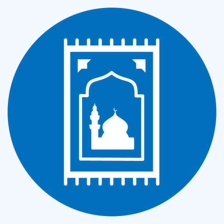 Icon Prayer Rug - Long Shadow Style - Simple illustration,Design Icon vector, Good for prints, posters, advertisements, announcements, info graphics, etc.のイラスト素材