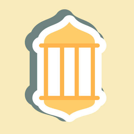 Sticker Overhead Light - Simple illustration,Design Icon vector, Good for prints, posters, advertisements, announcements, info graphics, etc.のイラスト素材