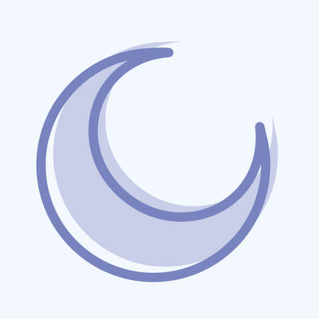 Icon New Moon - Two Tone Style - Simple illustration,Design Icon vector, Good for prints, posters, advertisements, announcements, info graphics, etc.のイラスト素材