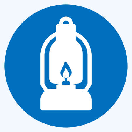 Icon Lit Lamp - Long Shadow Style - Simple illustration,Design Icon vector, Good for prints, posters, advertisements, announcements, info graphics, etc.のイラスト素材