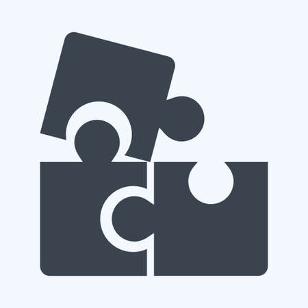Icon Puzzle Game - Glyph Style - Simple illustration,Design template vector, Good for prints, posters, advertisements, announcements, info graphics, etc.のイラスト素材