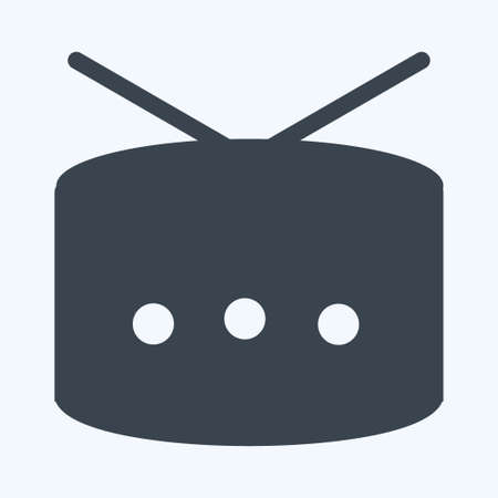 Icon Drums - Glyph Style - Simple illustration,Design template vector, Good for prints, posters, advertisements, announcements, info graphics, etc.のイラスト素材