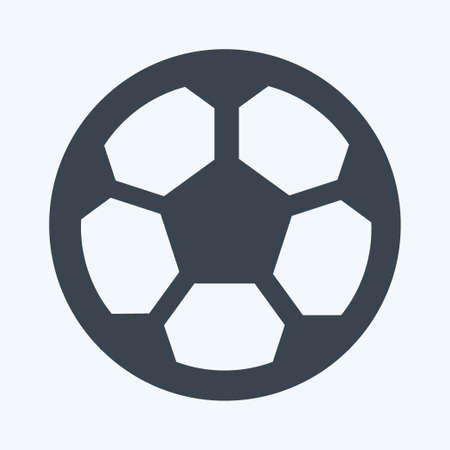 Icon Football - Glyph Style - Simple illustration,Design template vector, Good for prints, posters, advertisements, announcements, info graphics, etc.のイラスト素材
