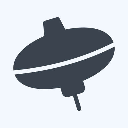 Icon Spinning Top - Glyph Style - Simple illustration,Design template vector, Good for prints, posters, advertisements, announcements, info graphics, etc.のイラスト素材
