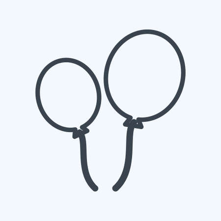 Icon Balloons - Line Style - Simple illustration,Design template vector, Good for prints, posters, advertisements, announcements, info graphics, etc.のイラスト素材