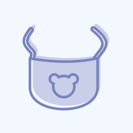Icon Baby Bib - Two Tone Style - Simple illustration,Design template vector, Good for prints, posters, advertisements, announcements, info graphics, etc.のイラスト素材