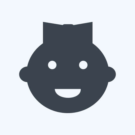 Icon Baby Girl - Glyph Style - Simple illustration,Design template vector, Good for prints, posters, advertisements, announcements, info graphics, etc.のイラスト素材