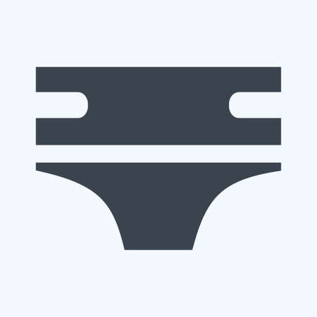 Icon Diaper 2 - Glyph Style - Simple illustration,Design template vector, Good for prints, posters, advertisements, announcements, info graphics, etc.のイラスト素材