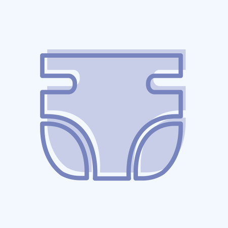 Icon Diaper 1 - Two Tone Style - Simple illustration,Design template vector, Good for prints, posters, advertisements, announcements, info graphics, etc.のイラスト素材
