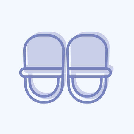 Icon Baby Shoes - Two Tone Style - Simple illustration,Design template vector, Good for prints, posters, advertisements, announcements, info graphics, etc.のイラスト素材