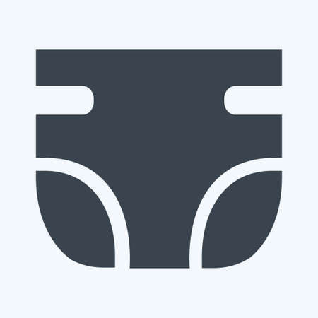 Icon Diaper 1 - Glyph Style - Simple illustration,Design template vector, Good for prints, posters, advertisements, announcements, info graphics, etc.のイラスト素材
