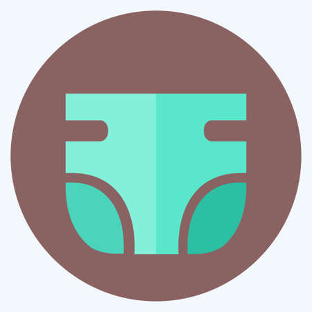 Icon Diaper 1 - Flat Style - Simple illustration,Design template vector, Good for prints, posters, advertisements, announcements, info graphics, etc.のイラスト素材