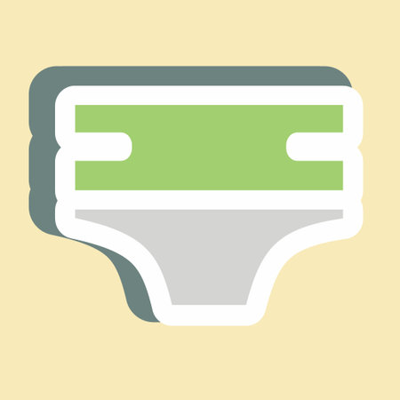 Sticker Diaper 2 - Simple illustration,Design template vector, Good for prints, posters, advertisements, announcements, info graphics, etc.のイラスト素材