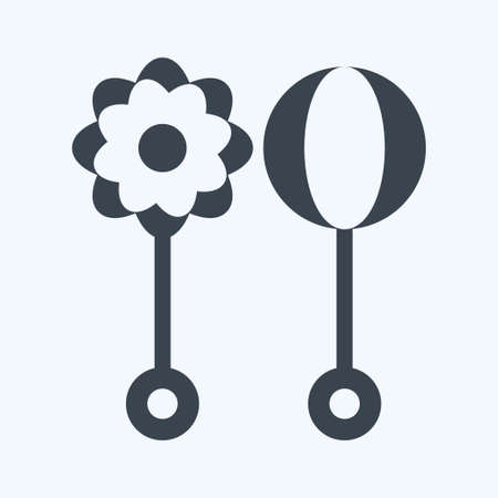 Icon Shaker Toys - Glyph Style - Simple illustration,Design template vector, Good for prints, posters, advertisements, announcements, info graphics, etc.のイラスト素材