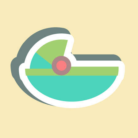 Sticker Baby Carrier - Simple illustration,Design template vector, Good for prints, posters, advertisements, announcements, info graphics, etc.のイラスト素材