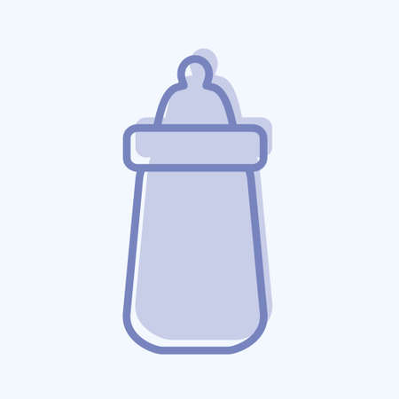 Icon Milk Bottle 2 - Two Tone Style - Simple illustration,Design template vector, Good for prints, posters, advertisements, announcements, info graphics, etc.のイラスト素材