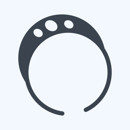 Icon Bracelet - Glyph Style - simple illustration, good for prints , announcements, etcのイラスト素材