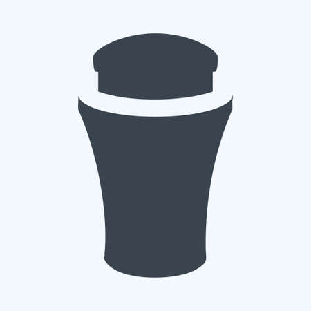 Icon Cream Bottle - Glyph Style - simple illustration, good for prints , announcements, etcのイラスト素材