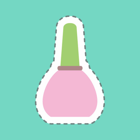 Sticker Nail color, Line Cut - simple illustration, good for prints , announcements, etcのイラスト素材