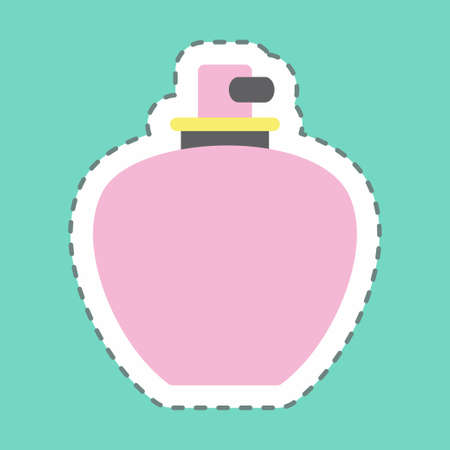 Sticker Perfume 1, Line Cut - simple illustration, good for prints , announcements, etcのイラスト素材