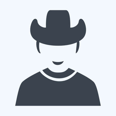 Icon Man - Glyph Style - Simple illustration, Good for Prints , Announcements, Etcのイラスト素材