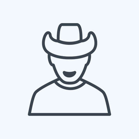 Icon Man - Line Style - Simple illustration, Good for Prints , Announcements, Etcのイラスト素材