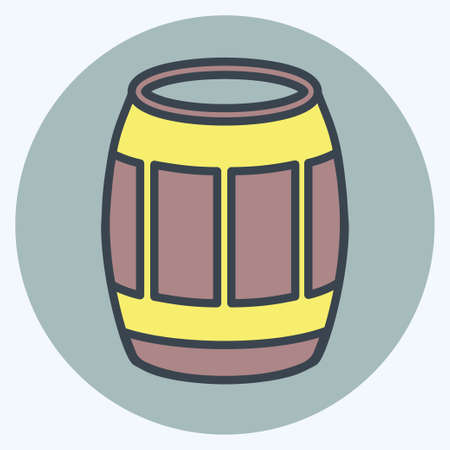 Icon Barrel - Color Mate Style - Simple illustration, Good for Prints , Announcements, Etcのイラスト素材