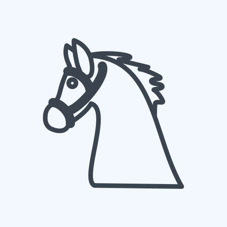 Icon Horse - Line Style - Simple illustration, Good for Prints , Announcements, Etcのイラスト素材