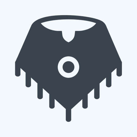Icon Pooncho - Glyph Style - Simple illustration, Good for Prints , Announcements, Etcのイラスト素材