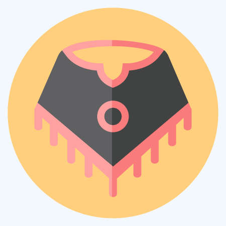 Icon Pooncho - Flat Style - Simple illustration, Good for Prints , Announcements, Etcのイラスト素材