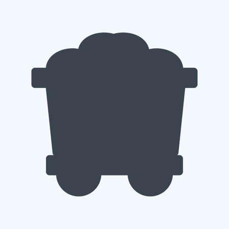 Icon Trolley - Glyph Style - Simple illustration, Good for Prints , Announcements, Etcのイラスト素材