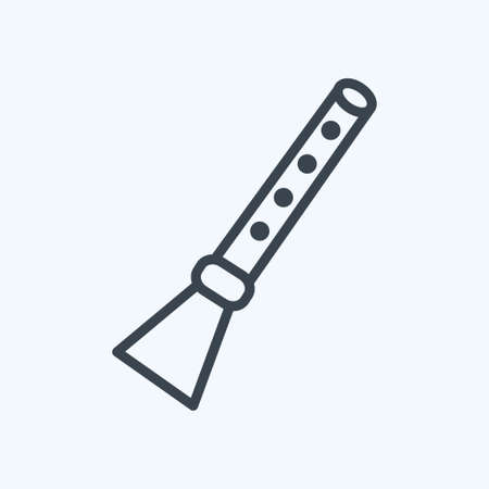 Icon Flute - Line Style - Simple illustration, Good for Prints , Announcements, Etcのイラスト素材