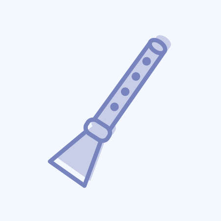 Icon Flute - Two Tone Style - Simple illustration, Good for Prints , Announcements, Etcのイラスト素材