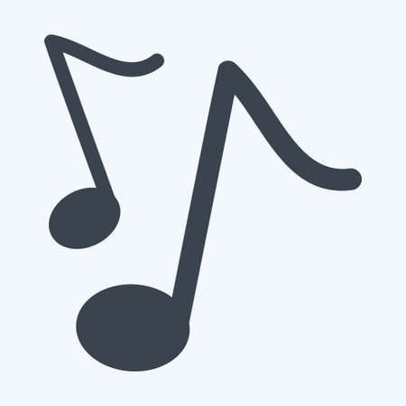 Icon Musical Note I - Glyph Style - Simple illustration, Good for Prints , Announcements, Etcのイラスト素材