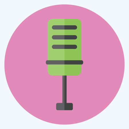 Icon Table Mic - Flat Style - Simple illustration, Good for Prints , Announcements, Etcのイラスト素材