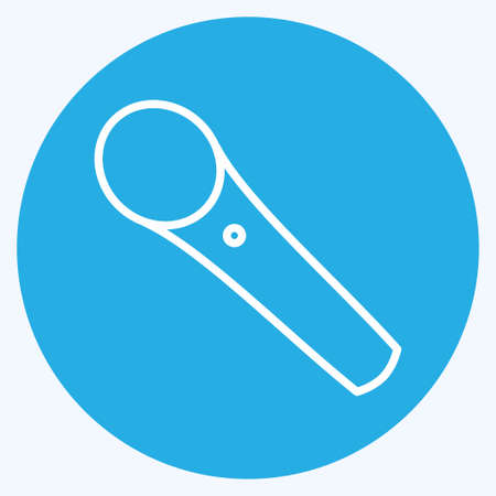 Icon Wireless Microphone - Blue Eyes Style - Simple illustration, Good for Prints , Announcements, Etcのイラスト素材