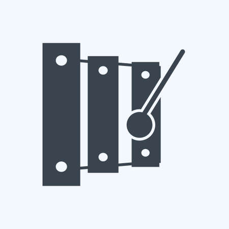 Icon Xylophone - Glyph Style - Simple illustration, Good for Prints , Announcements, Etcのイラスト素材
