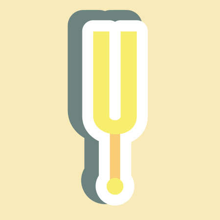Sticker Musical Fork - Simple illustration, Good for Prints , Announcements, Etcのイラスト素材