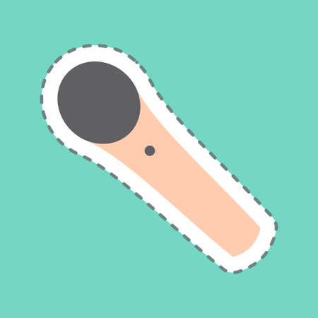 Sticker Wireless Microphone, Line Cut - Simple illustration, Good for Prints , Announcements, Etcのイラスト素材