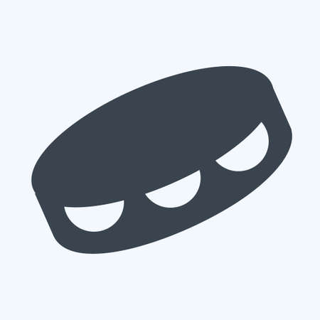 Icon Tambourine - Glyph Style - Simple illustration, Good for Prints , Announcements, Etcのイラスト素材